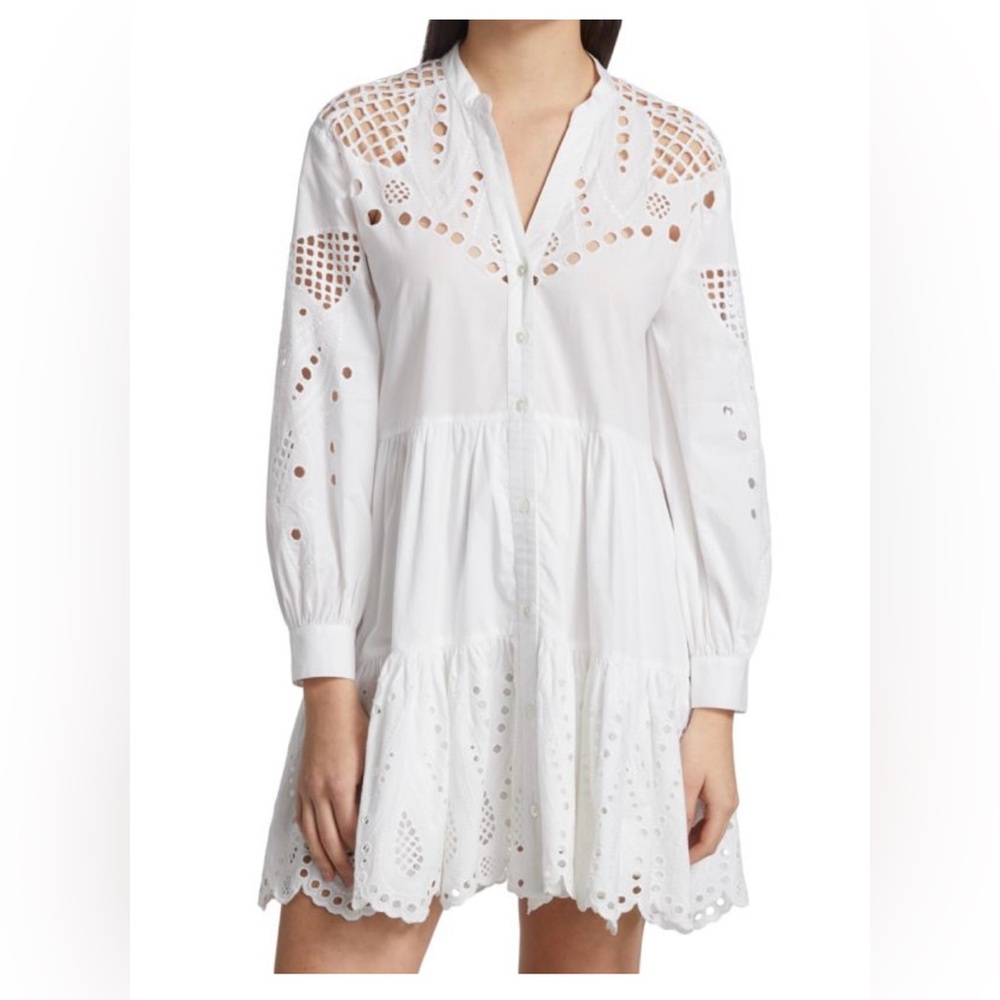 Veronica Beard Ariana Cotton Tiered Minidress, Size 4, Prestine Condition